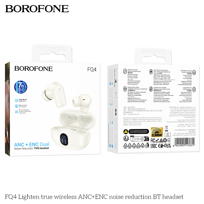 BOROFONE FQ4 Lighten TWS earbuds NZ 2